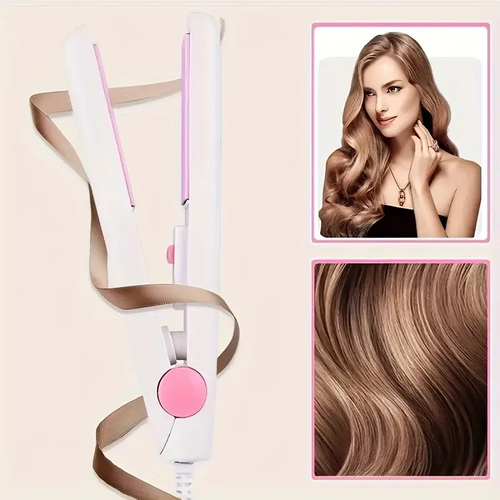 2-in-1 mini curling iron and straightener