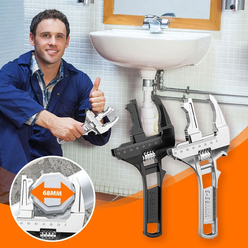 Reversible Sink Wrench with Jaw Opening 6-68mm