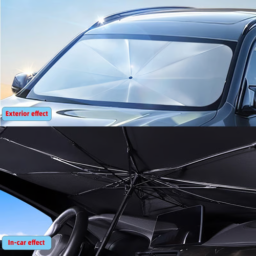 Car Front Windshield Sunshade, Foldable Umbrella Sunshade,