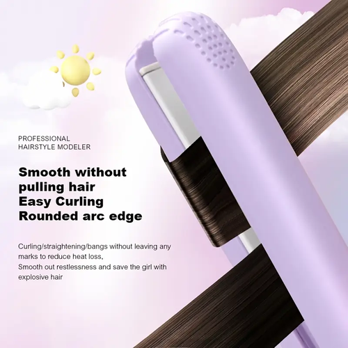 2-in-1 mini curling iron and straightener