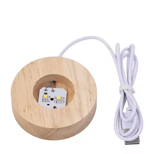 （Surprise gift ） Style Star Universe Crystal Ball Light Wooden Base