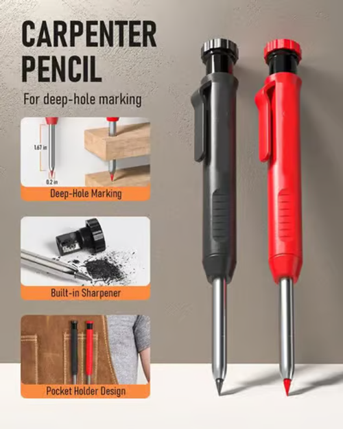 Carpenter Pencil with Sharpener for Architect