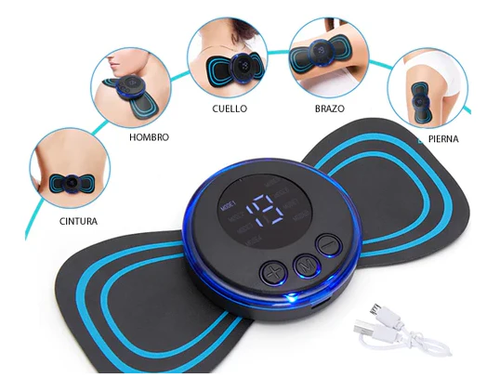 Portable Massager with 8 Modes and LCD Screen - Mini Muscle Stimulator for Pain Relief