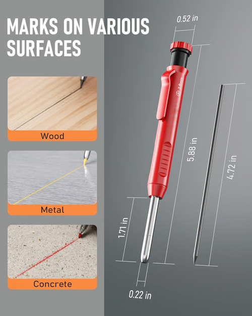 Carpenter Pencil with Sharpener for Architect
