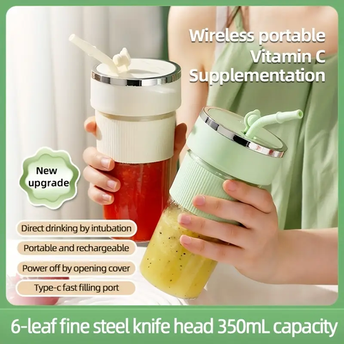 Portable Blender  Wireless Rechargeable USB Juicer Cup