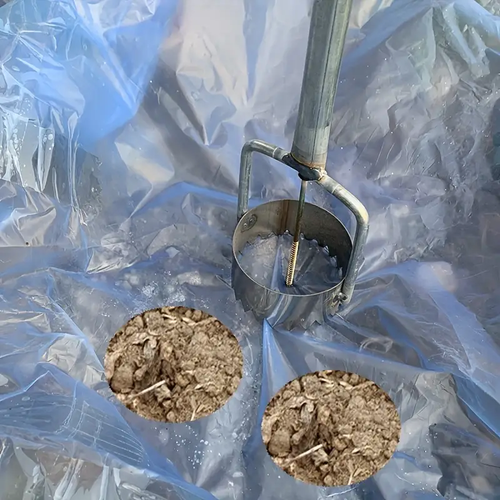 Small Stainless Steel Handheld Film Covering Hole Puncher with Telescopic Pole