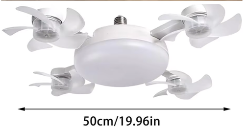 2 in 1 Hanging Fan Lantern Light Fan 3 4 Blade Screw in Ceiling Fans with Remote Control 3 Adjustable Speeds Drone Style 50W 60W