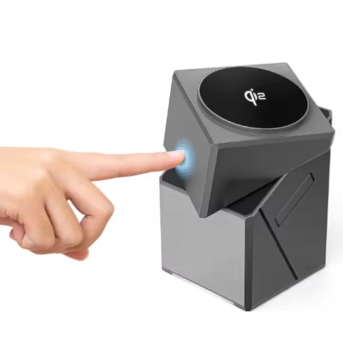 Magic Cube Smart Rotating 3-in-1 Wireless Charger with Magnetic Attachment, N52 Fast Charging, MagSafe Wireless Charger and Phone Stand