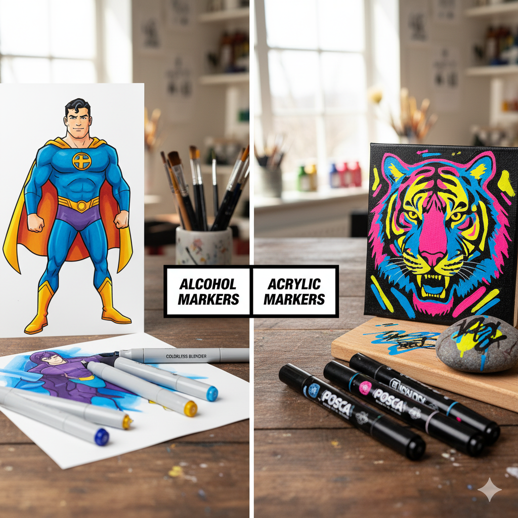 What's the Difference Between Alcohol and Acrylic Markers?