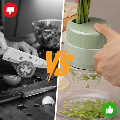 This cordless mini chopper makes kitchen preparation simple and easy in seconds.