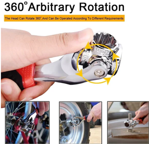 Universal Wrench 52 in 1Socket Wrench Tool with Multifunction360 Degree Rotating Head