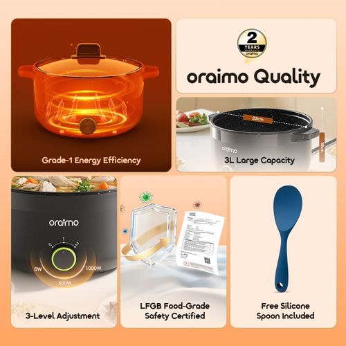 oraimo MultiPot 3L Energe-Saving Electric Cooker