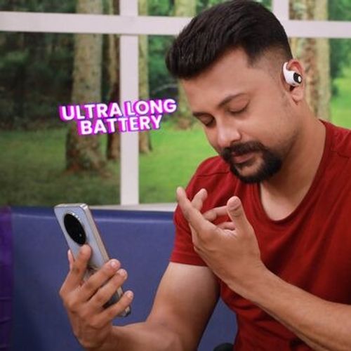 Instant style, precise design—features display and open-back Bluetooth headphones