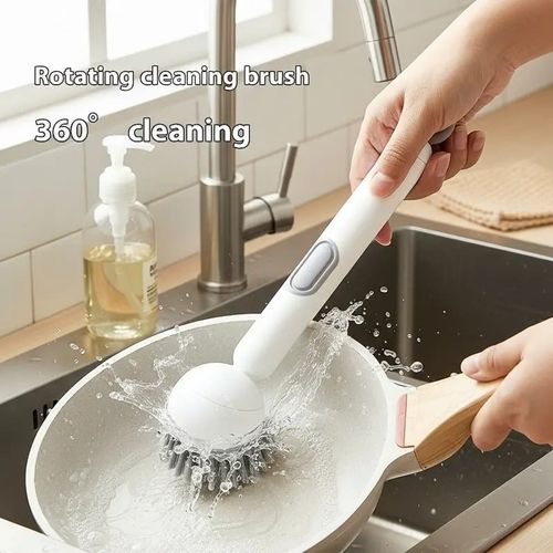 6-in-1 Rotatable Dish Brush with Detergent Dispenser