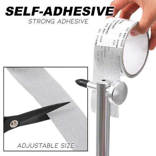 🔥Buy 1 Get 1 Free  🔥Window Screen Repair Tape – Strong Adhesive Fiberglass Mesh for Fixing Screen Doors & Windows | Waterproof, Tear-Resistant Patch for Holes & Insect Prevention