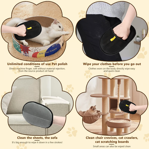 Pet Hair Remover Gloves For Dog & Cat
