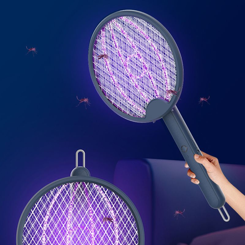 Trending Electric Mosquito Swatter Mosquito Killer Lamp 2-In-1 Usb Charging Purple Light Trap Vertical Wall Mosquito Swatter