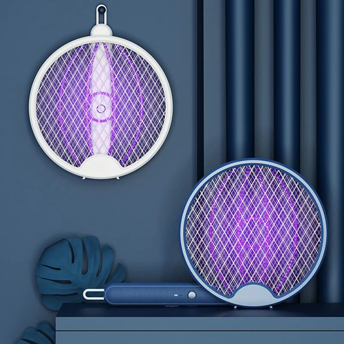 Trending Electric Mosquito Swatter Mosquito Killer Lamp 2-In-1 Usb Charging Purple Light Trap Vertical Wall Mosquito Swatter
