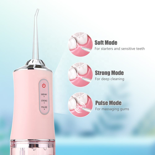 Home Use Electric Dental Cleaner 3 Modes Cordless USB Rechargeable Oral Irrigator Portable Dental Water Flosser