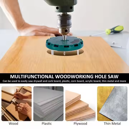 Hot Sale 45mm-130mm Woodworking Hole Opener Cutting Tools Adjustable Hole Saw Diameter for Gypsum Board Cork Board