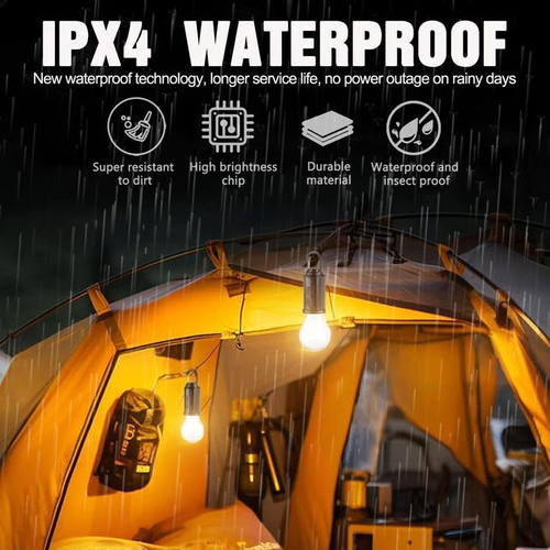 Solar Rechargeable Hooked Camping Light