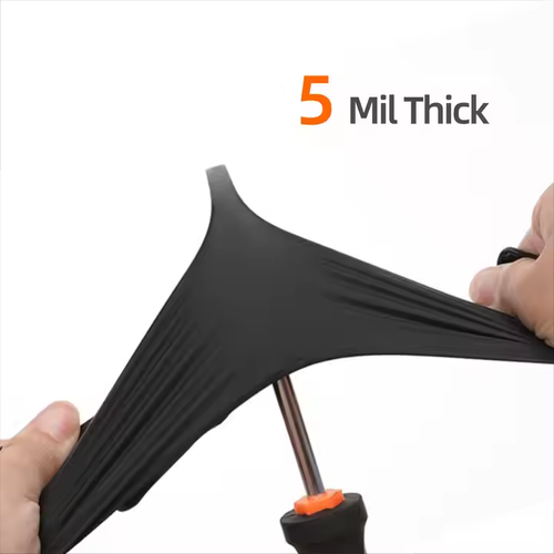 100pcs Black Nitrile Gloves Kitchen Disposable Synthetic Latex Gloves For Household Kitchen Cleaning Gloves Powder free（XL）