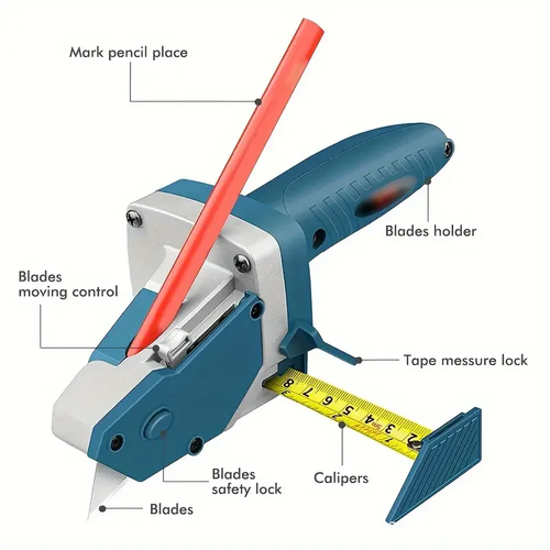 Hand Tools Plasterboard Edger With 5M Tape Measure Drywall Cutting Carpentry Tool Gypsum Board Cutter Cardboard Scriber