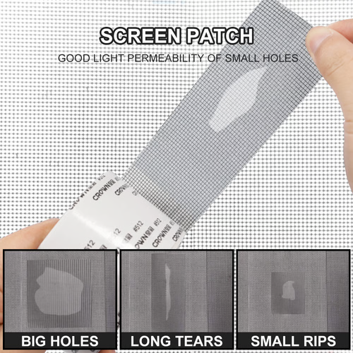 🔥Buy 1 Get 1 Free  🔥Window Screen Repair Tape – Strong Adhesive Fiberglass Mesh for Fixing Screen Doors & Windows | Waterproof, Tear-Resistant Patch for Holes & Insect Prevention