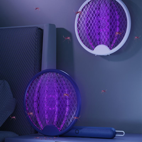 Trending Electric Mosquito Swatter Mosquito Killer Lamp 2-In-1 Usb Charging Purple Light Trap Vertical Wall Mosquito Swatter