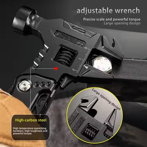16 in 1 Camping Accessories Survival Multitools Pliers Multitool Adjustable Wrench Hammer