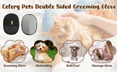 Pet Hair Remover Gloves For Dog & Cat