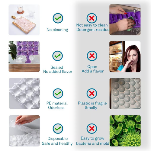 🔥Disposable Portable Self-sealing Ice Cube Bag(100 PCS)