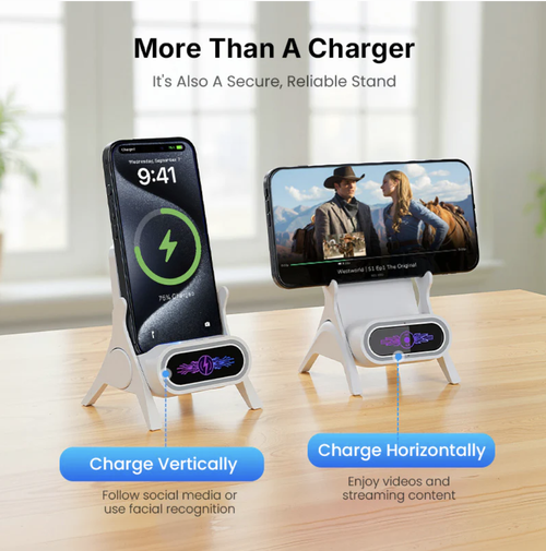 🔥2026 Mini Chair Wireless Fast Charger Multifunctional Phone Holder — Adapts to All Phones