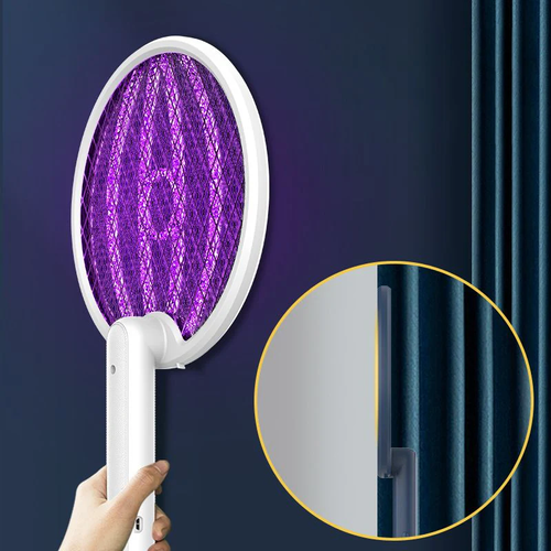 Trending Electric Mosquito Swatter Mosquito Killer Lamp 2-In-1 Usb Charging Purple Light Trap Vertical Wall Mosquito Swatter