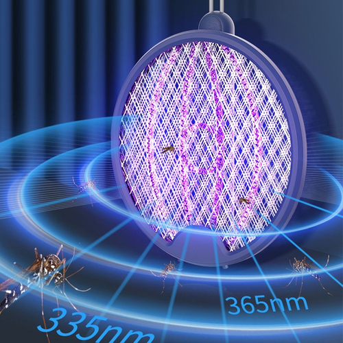 Trending Electric Mosquito Swatter Mosquito Killer Lamp 2-In-1 Usb Charging Purple Light Trap Vertical Wall Mosquito Swatter