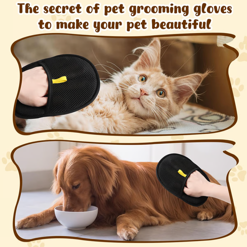 Pet Hair Remover Gloves For Dog & Cat