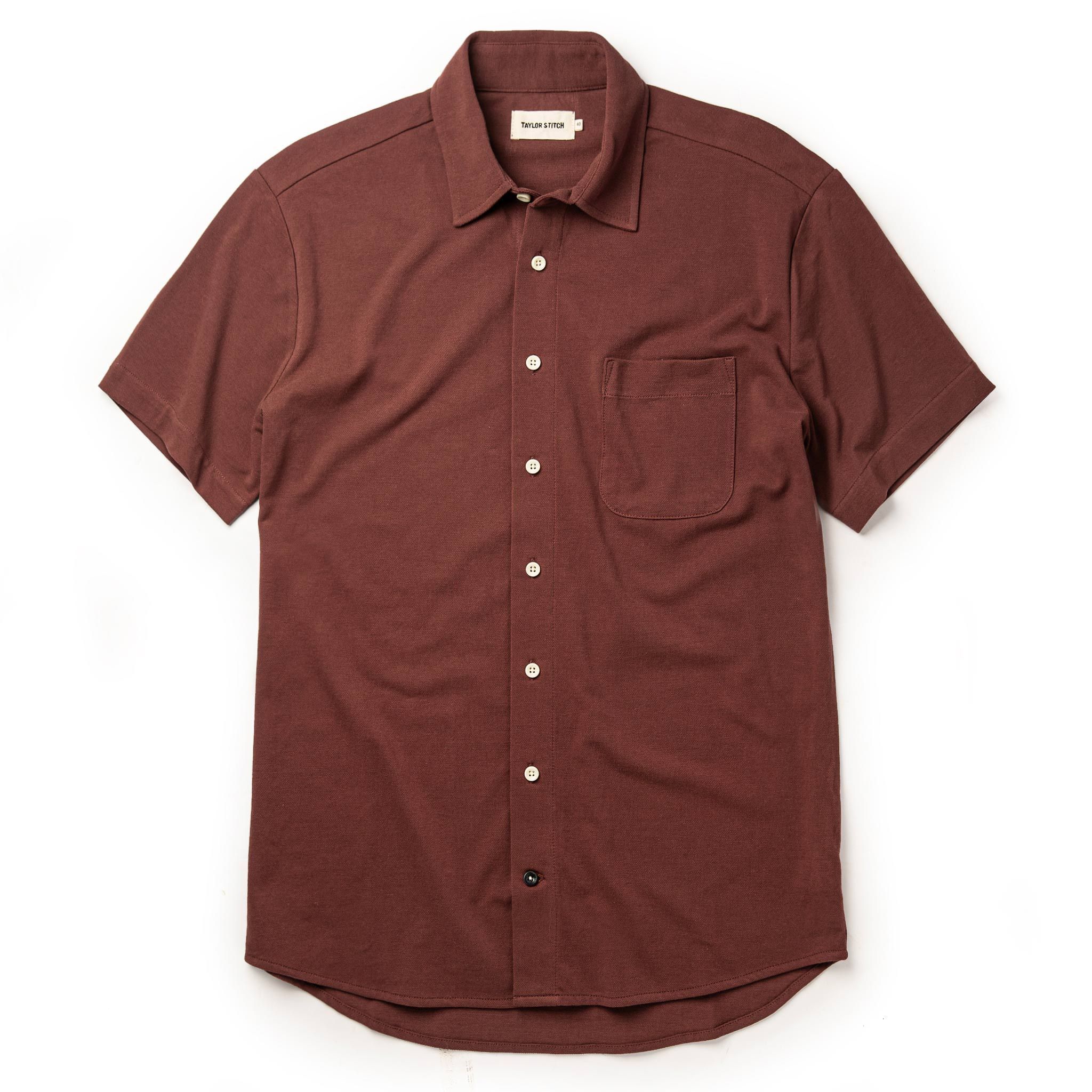 Wvrae Short Sleeve California in Rust Pique