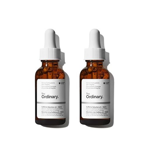 The Ordinary Caffeine Solution 5% + EGCG, Depuffing Eye Serum for Dark Circles and Tired Eyes