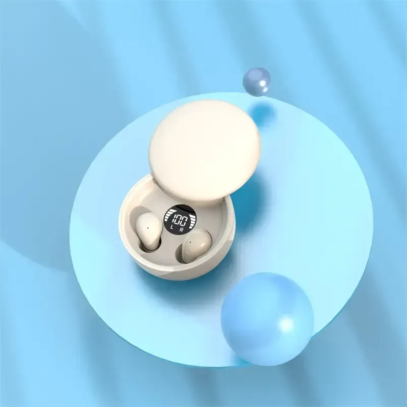 Invisible Sleep Earbuds for Side Sleepers, Mini Bluetooth Headset with Charging Case, 24H Playtime, Clear Calls, Noise Block, Wireless Audio for Android & iOS