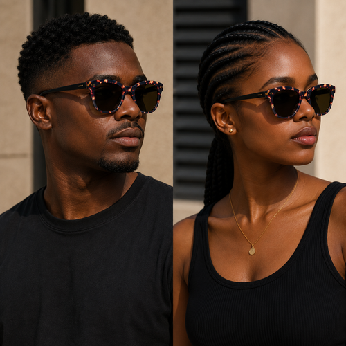 3-in-1 Magnetic Clip-On Eyeglasses | Clear Lens Frame with 3 Magnetic Sunglass Covers | Unisex
