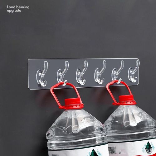 Transparent PVC Double-Sided Adhesive Wall Hooks – Home Hanging Racks for Hats, Coats, Towels & Miscellaneous Items | Buy 1 Get 2 Free