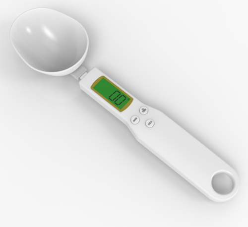 Hot-selling Household White Spoon-shaped Electronic Scale - Suitable for Measuring Ingredients, Milk Powder, with 0.1g Accuracy