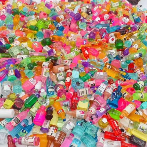 Hot-Selling Miniature Simulated Beverage Bottle Models —— Kids' Toys, DIY Accessories, Resin Material, 50 Pieces per Pack