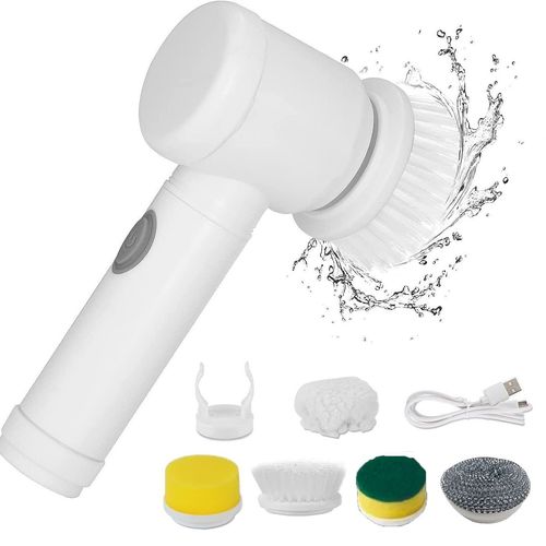 Hot-selling Multifunctional Electric Cleaning Brush —— Suitable for kitchens, bathrooms, toilets and other places. It is rechargeable (equipped with a USB interface) and comes with 3 brush heads, effectively removing stubborn stains