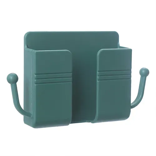 Hot selling bedside rack wall mounted storage box mobile phone holder sticky mobile phone charging holder remote control storage box