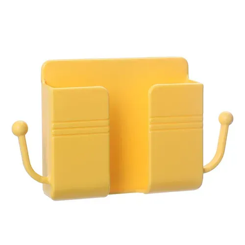 Hot selling bedside rack wall mounted storage box mobile phone holder sticky mobile phone charging holder remote control storage box