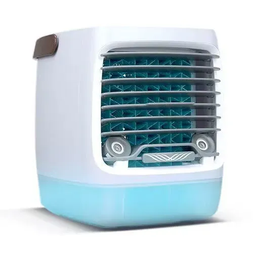 Hot selling mini air cooler remote control desktop portable refrigeration humidification night light portable cooling fan USB charging