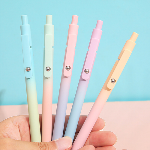 5pcs Quick Dry Ink Gel Pens Fine Point Retractable Roller Ball Pens Black Ink Smooth Writing Pens Stationery