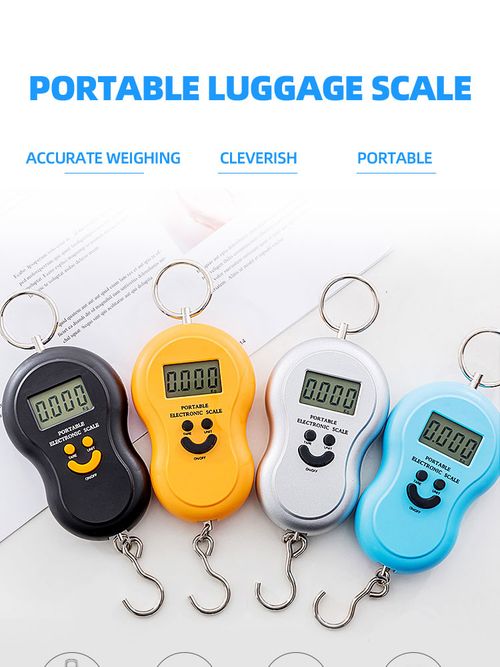 ortable Scale Digital LCD Display 110lb  50kg Electronic Luggage Hanging Suitcase Travel Weighs Baggage Bag Weight Balance Tool DON