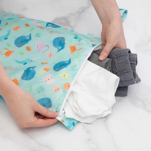Baby waterproof wet bag cloth diaper waterproof moisture-proof bag large capacity travel bag reusable wetbag
